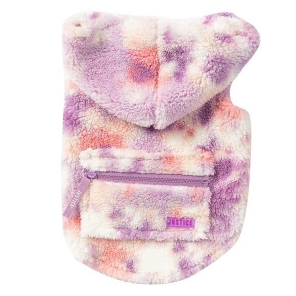 🐶 3 Sizes Available 🐶 NWT Justice Pet Polyester Sherpa Tie-Dye Dog Hoodie, 1 - Picture 6 of 13
